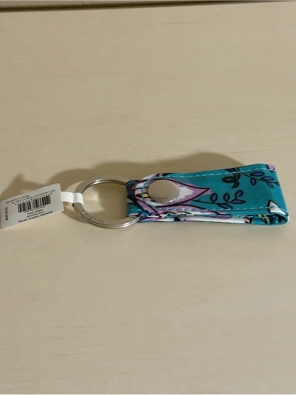Vera Bradley-Loop Keychain in Peacock Garden (NWT)